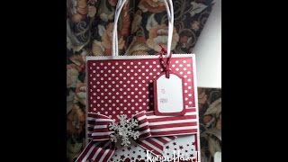 Stampin Up Decorated Gift Bag [upl. by Arammat]