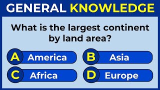 50 General Knowledge Questions How Good Is Your General Knowledge challenge 4 [upl. by Baskett]