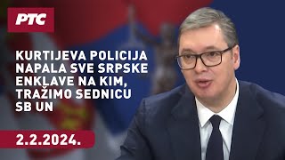 Vučić Kurtijeva policija napala sve srpske enklave na KiM tražimo sednicu SB UN [upl. by Aynat]