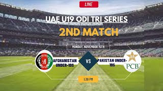 Pakistan Under19s vs Afghanistan Under19s UAE U19 OD Tri Series Live Score Streaming amp Updates [upl. by Akeemat]