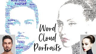 How to Create Word Cloud Text Portrait Designs [upl. by Hairacaz]