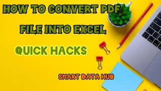 How to Convert a PDF to Excel THE RIGHT WAY Free Online Tools [upl. by Annoik]