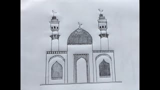 How to Art Mosque  Pencil scratch 🥰 [upl. by Kirsti]