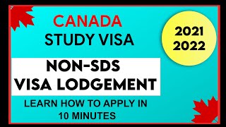 How to Lodge Canada Study Visa in NON SDS  Step by Step Full Process [upl. by Ydissahc]