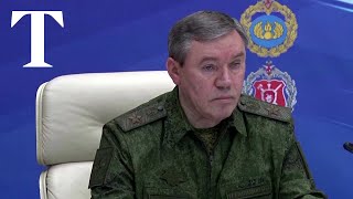 Russias General Gerasimov appears for first time since Wagner mutiny in official video [upl. by Ofori]