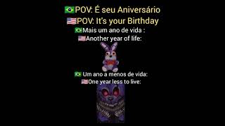 POV Hoje e seu aniversário é meu aniversário mesmo  14 fnaf memes lore edit [upl. by Azaleah]