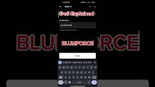 Defi Explained code BLUM [upl. by Lindsy]