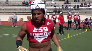 Justin Flowe Highlights 259 Rivals Camp Series Los Angeles 2018 [upl. by Milano]