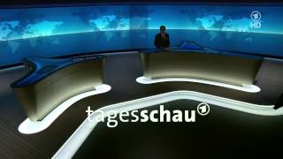 Tagesschau Intro aus neuem Studio  19042014 [upl. by Enialed]