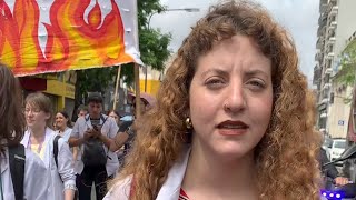 Mariana residente de salud desde la marcha contra el cierre del Hospital Nacional Laura Bonaparte [upl. by Wesle]