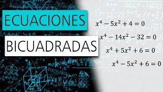 Cómo resolver ECUACIONES BICUADRADAS  4º eso  1º bachillerato [upl. by Heater]