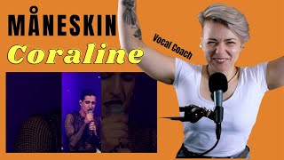 Måneskin  Coraline LIVE  New Zealand Vocal Coach Anaylsis and Reaction [upl. by Nawaj]