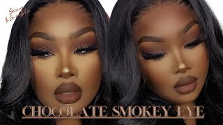 CHOCOLATE BROWN SMOKEY EYE JUVIAS PLACE PALLET BRONZER ON LIPS [upl. by Anirtak438]