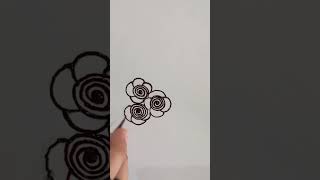 Basic Heena flowers easy mehndi flower design flowers mehndi henna [upl. by Labanna]