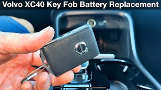 Volvo XC40 remote key fob battery replacement 20192025 [upl. by Cousin]