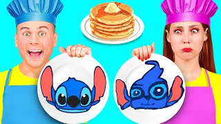 Pancake Art Challenge  Funny Kitchen War by Fun Tun [upl. by Nylime]