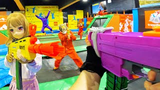 Nerf War  Amusement Park Battle 9 Nerf First Person Shooter [upl. by Bernt]