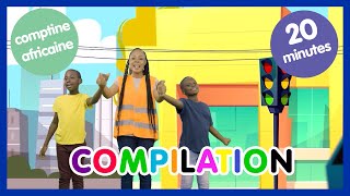 🌴🐒 Compilation de comptine africaine pour enfants avec paroles  Les amis de Boubi [upl. by Htebiram]