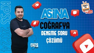 5 Kpss Coğrafya Deneme Sınavı  5  Enes EKER  İsemTV 2024 [upl. by Irita]