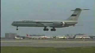 Aeroflot landing in Miami Ilyushin Il 62M [upl. by Griffin52]