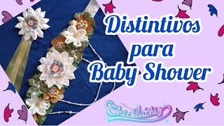 Distintivos para Baby Shower diy manualidades hechoamano baby babyshower craft floresdetela [upl. by Narag562]