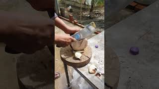 Cutting coconuts according to technique howtomakefruitjuice [upl. by Duquette]