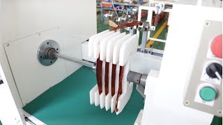 Automatic Horizontal Big Wire Electric Motor Stator Coil Winding Machine [upl. by Torin]