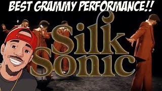 Bruno Mars Anderson Paak Silk Sonic  Leave the Door Open LIVE from the 63rd GRAMMYs  REACTION [upl. by Suciram]