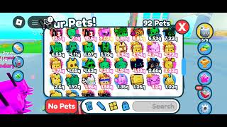 showing yall all my pets and everything that I have unlocked on pet simulator [upl. by Ehsrop808]