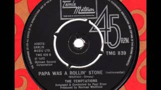 TEMPTATIONS Papa was a rollin stone Instr [upl. by Tiphani]