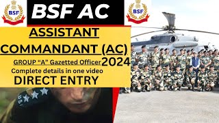 BSF Assistant Commandant 2024 vacancy out  BSF AC Electrical 2024 recruitment bsf bsfvacancy [upl. by Ros]