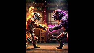 final round of kungfu season  the end of kungfu season part1 animal fightingtiger shorts [upl. by Atsirk813]