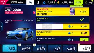 Asphalt 9 How To Complete Daily Goals To Claim Lamborghini Asterion Blueprint [upl. by Ullund]