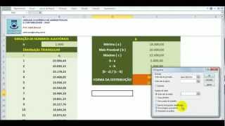 Geração de Números Aleatórios DISTRIBUIÇÃO TRIANGULAR SIMÉTRICAavi [upl. by Aizan447]