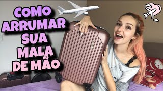 COMO ARRUMAR SUA MALA DE MÃO PARA VIAJAR DE AVIÃO [upl. by Nared140]