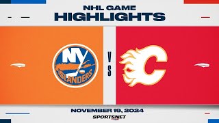 NHL Highlights  Islanders vs Flames  November 19 2024 [upl. by Keir]