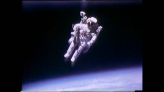 Astronaut Bruce McCandless II Floats Free in Space [upl. by Nehtanhoj459]