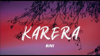 BINI  Karera Lyrics [upl. by Adnorrahs]