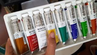 Unboxing and review WINTON oil painting Winsor amp Newton [upl. by Howie]