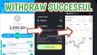 How to withdraw GoodDollar  Fuseswap to MEXC exchange [upl. by Orgell]