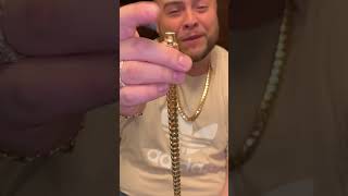 Las villas jewelry review 12mm 22inch Miami Cuban link chain 242grams 14k [upl. by Cis]