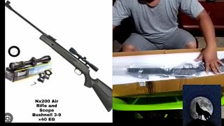 Unboxing new NX200 air rifle with Bushnell scope 39x40EG Preciholeno comments [upl. by Selrac]