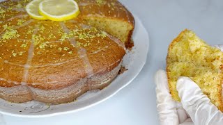 كيك الليمون المنعشطعم لذيذ وسهل التحضير 🍋🍰fluffy lemon cake [upl. by Sregor945]