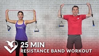 25 Min Full Body Resistance Band Workout for Women amp Men  Elastic Exercise Band Workouts Training [upl. by Nylirret]