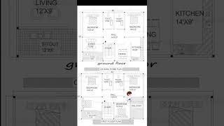 Ground and first floor house plan design duplex floorplan house home new shorts🏕🛕🛕 [upl. by Ennaxxor]