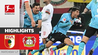 quotBuzzer beaterquot for Leverkusen  FC Augsburg  Bayer 04 Leverkusen 01  Highlights  MD 17 – 2324 [upl. by Aleinad]