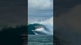 Cruise Ship Battling Enormous Waves Completely Submerged in Water scaryocean cruise ocean [upl. by Coltson244]