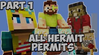 All Hermit permits part one hermitcraft minecraft [upl. by Tselec]