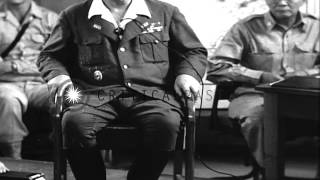 Japanese General Tomoyuki Yamashita under cross examination during trial in ManilHD Stock Footage [upl. by Rodolfo]