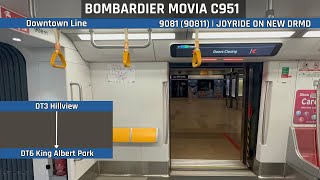 Ride on NEW DRMD C951 🔵 Bombardier Movia C951 9081 Hillview → King Albert Park [upl. by Shamma]